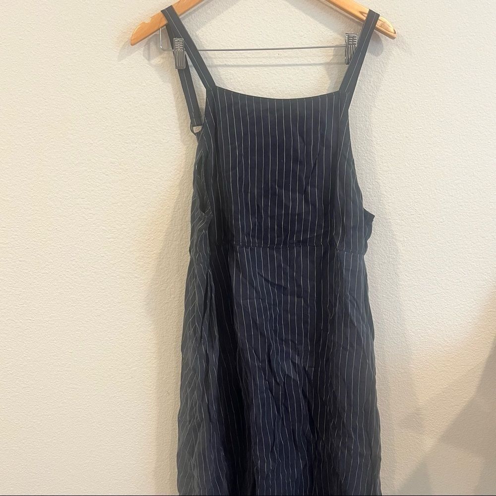 Lou & Grey navy with white stripe dress size large new with tags